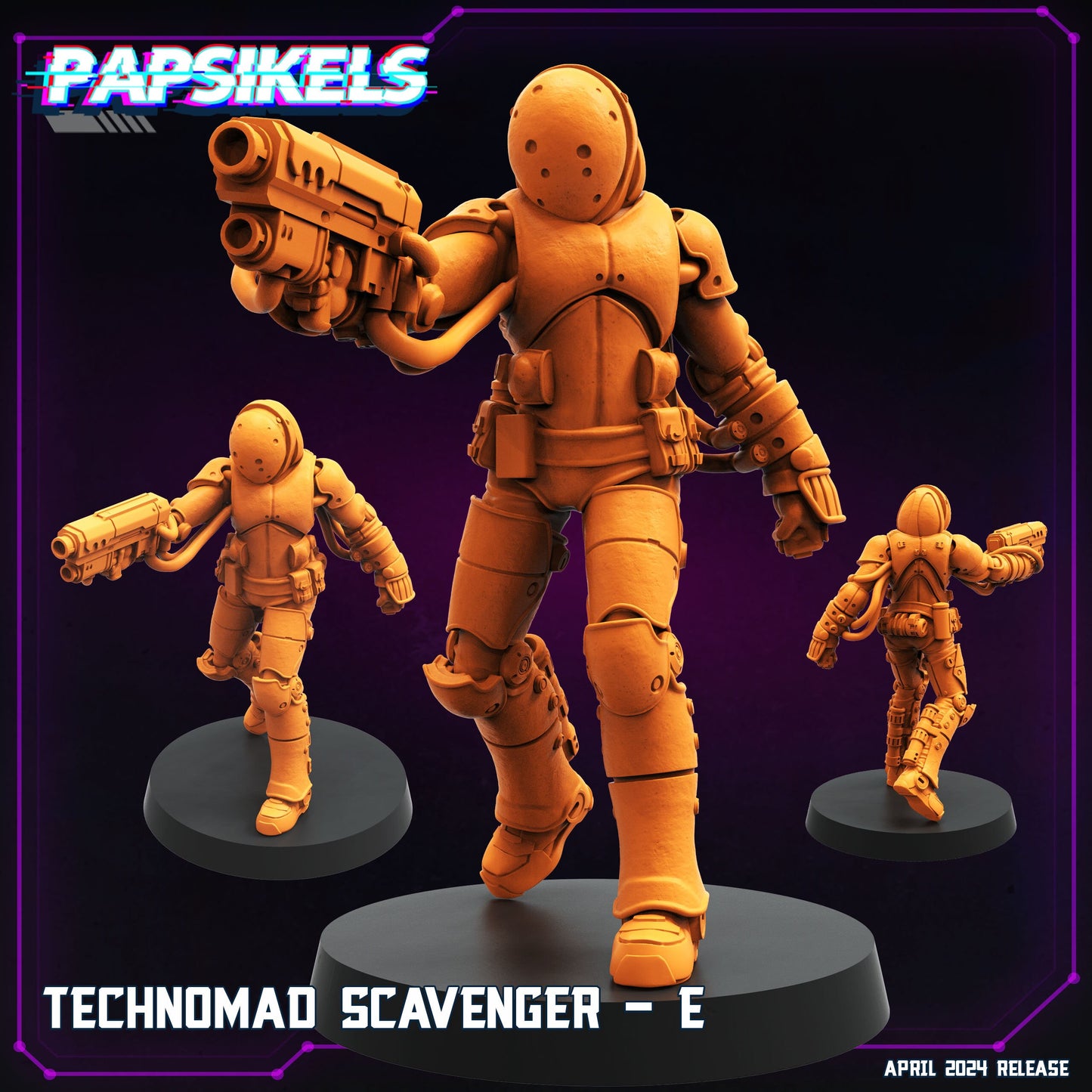 Technomad Scavengers - Resin Cyberpunk Miniature  | Papsikels
