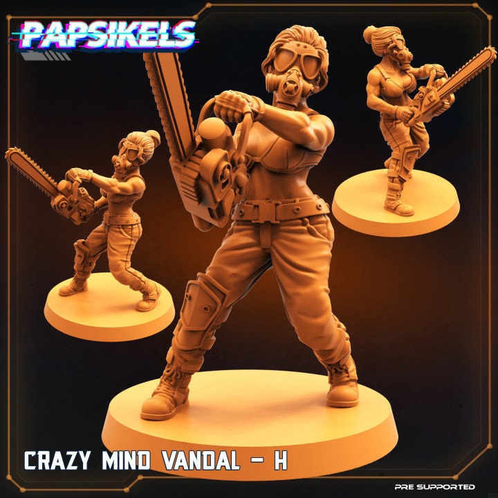 9pc Crazy Mind Vandals Set - Resin Scale Alien Miniature  | Cyberpunk | Papsikels