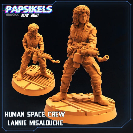 Lannie Misalouche  - 32mm Scale Alien Miniature | RPG | Sci fi | Cyberpunk | Role Playing | DnD | Papsikel