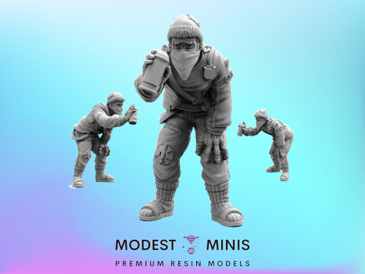 Haelstrom Gang Henrick - 32mm Scale Cyberpunk Mini  | Papsikels