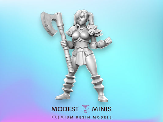Heroine Quest Chaos 4 Female - 28mm 32mm Scale DnD Miniature | Dungeons and Dragons | RN Estudio