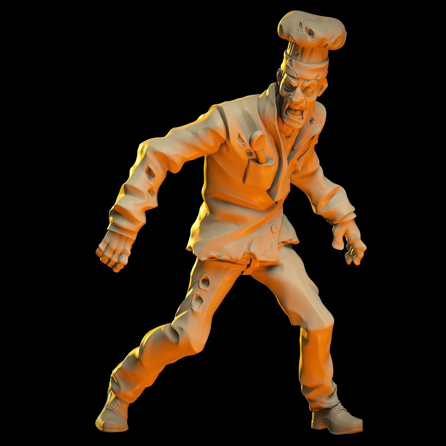 8pc Zombie Kitchen Crew Set | 28mm - 100mm Scale Resin Mini | Zombicide | Vaultz