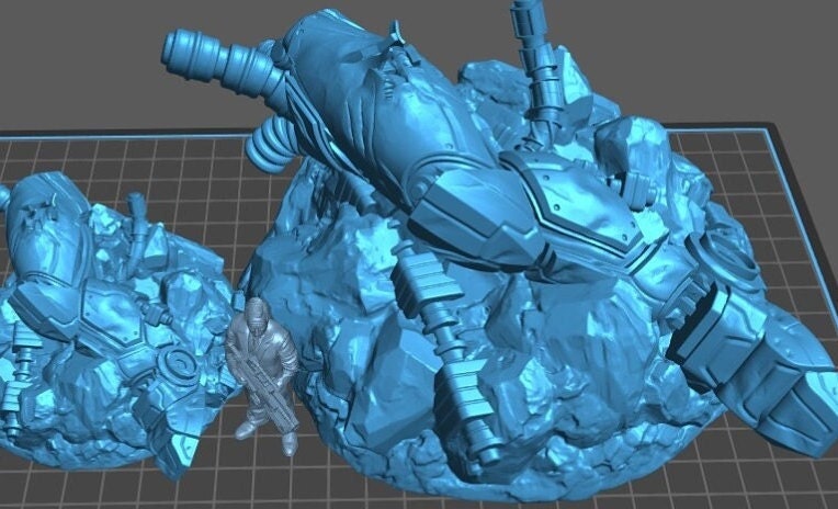 Leg of Giant Killer Bot | 28mm - 40mm Scale | Survivor Terrain | Superhero Scatter | Sci Fi Terrain | C27 Protocol