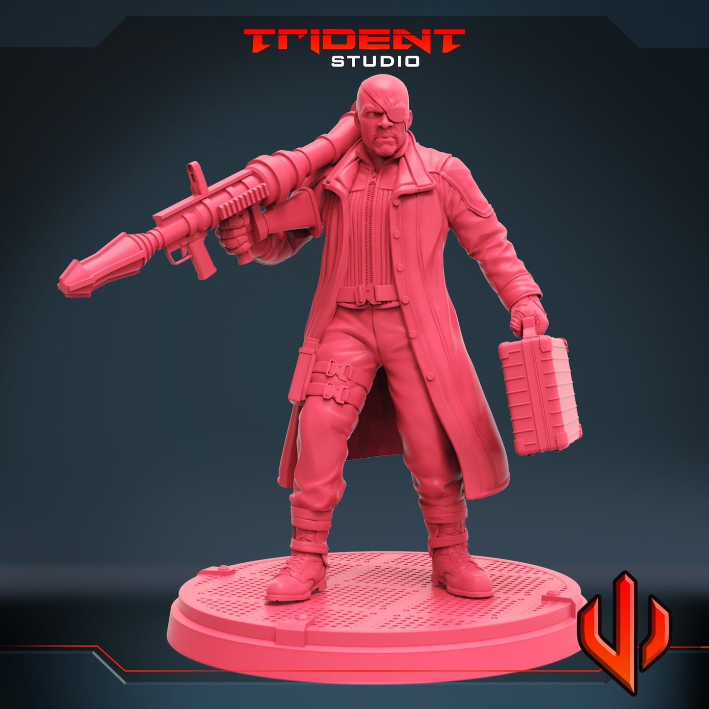 Eyepatch A Nick Fury - 40mm  Miniature | Crisis Protocol Proxy | Trident