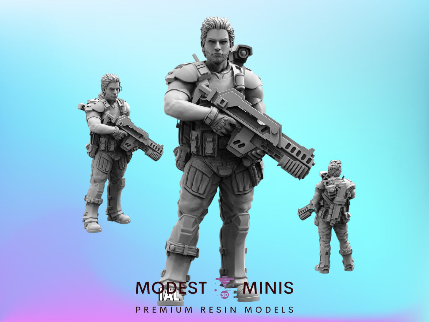 Colonial Marine PVT Leon Hennesy - 32mm Scale Alien Miniature  | Papsikels