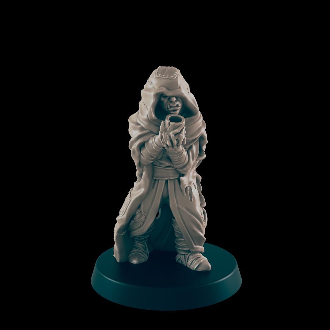Half-Orc Folk | 25mm - 100mm Scale | DnD | EC3D Fantasy Mini | Everyday Folk
