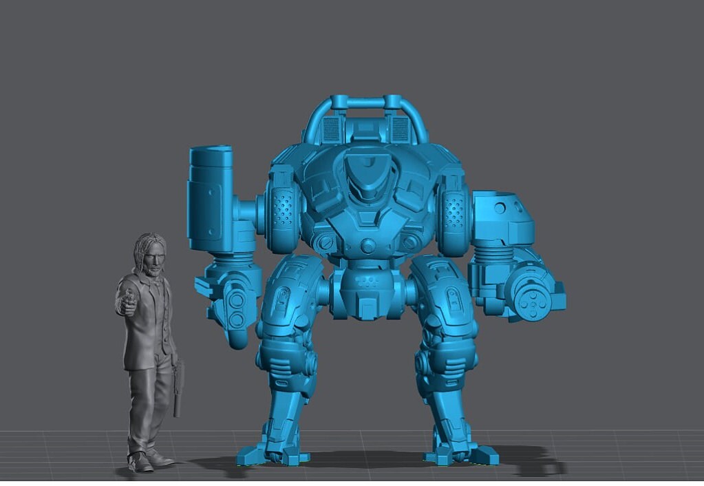Battlemech Exarch Type 32 - 32mm Scale Alien Miniature  | Cyberpunk | Papsikels