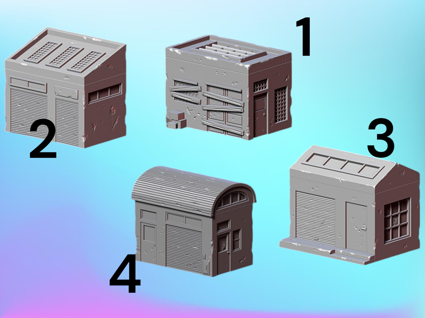 Harbor Buildings | 28mm - 54mm Scale | Wasteland | Survivor Terrain | Fantasy Scatter | Sci Fi Terrain