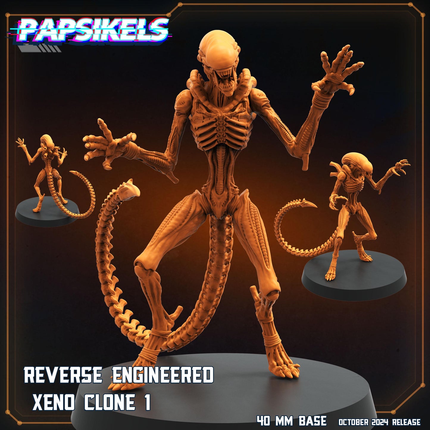 Reverse Engineered Xeno Clones - Resin 3D Print Alien Miniature | RPG | Sci fi | Cyberpunk | Role Playing | DnD | Papsikel