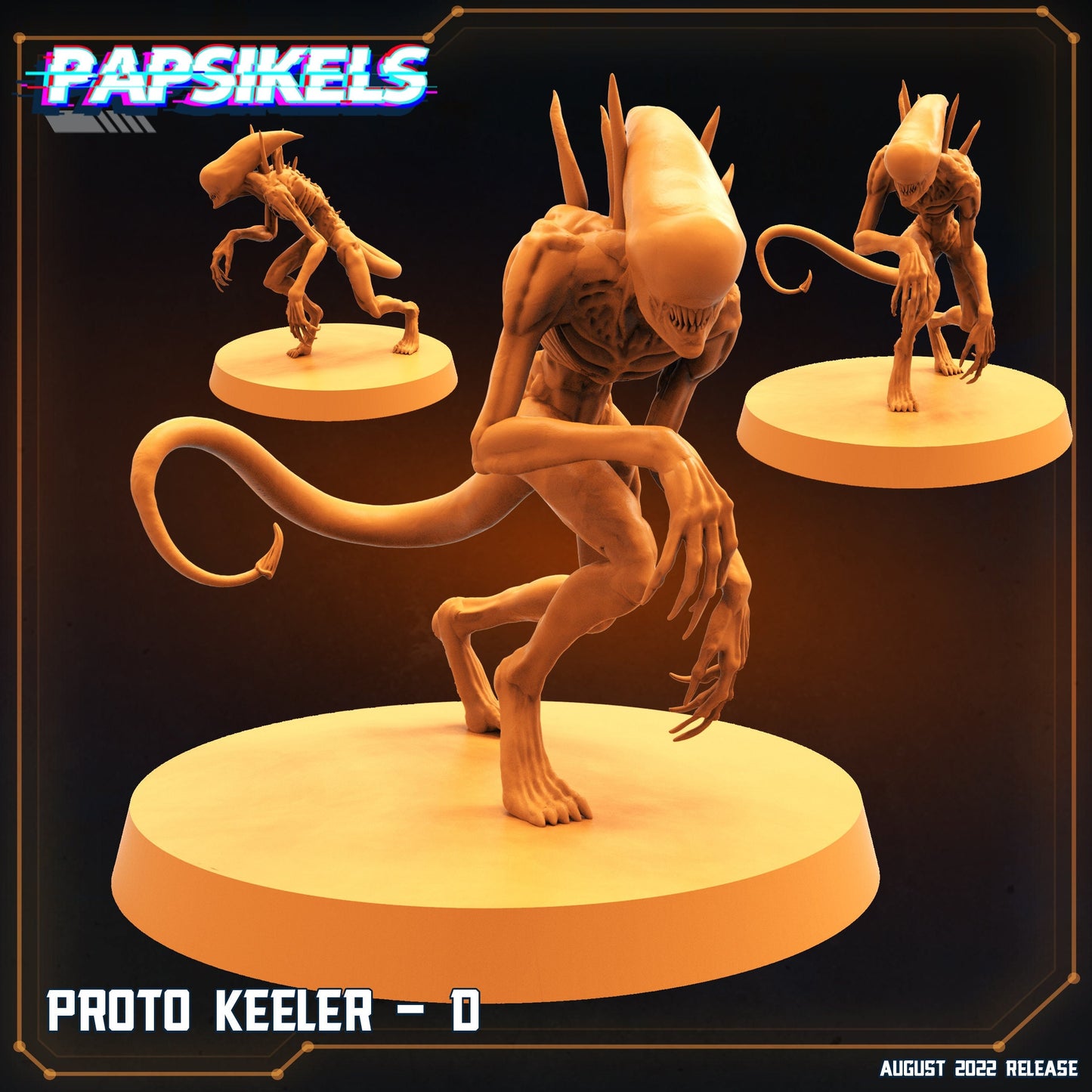 6pc Proto Keeler Set - 32mm Scale Alien Miniature | RPG | Sci fi | Law Upholders | Role Playing | DnD | Papsikel