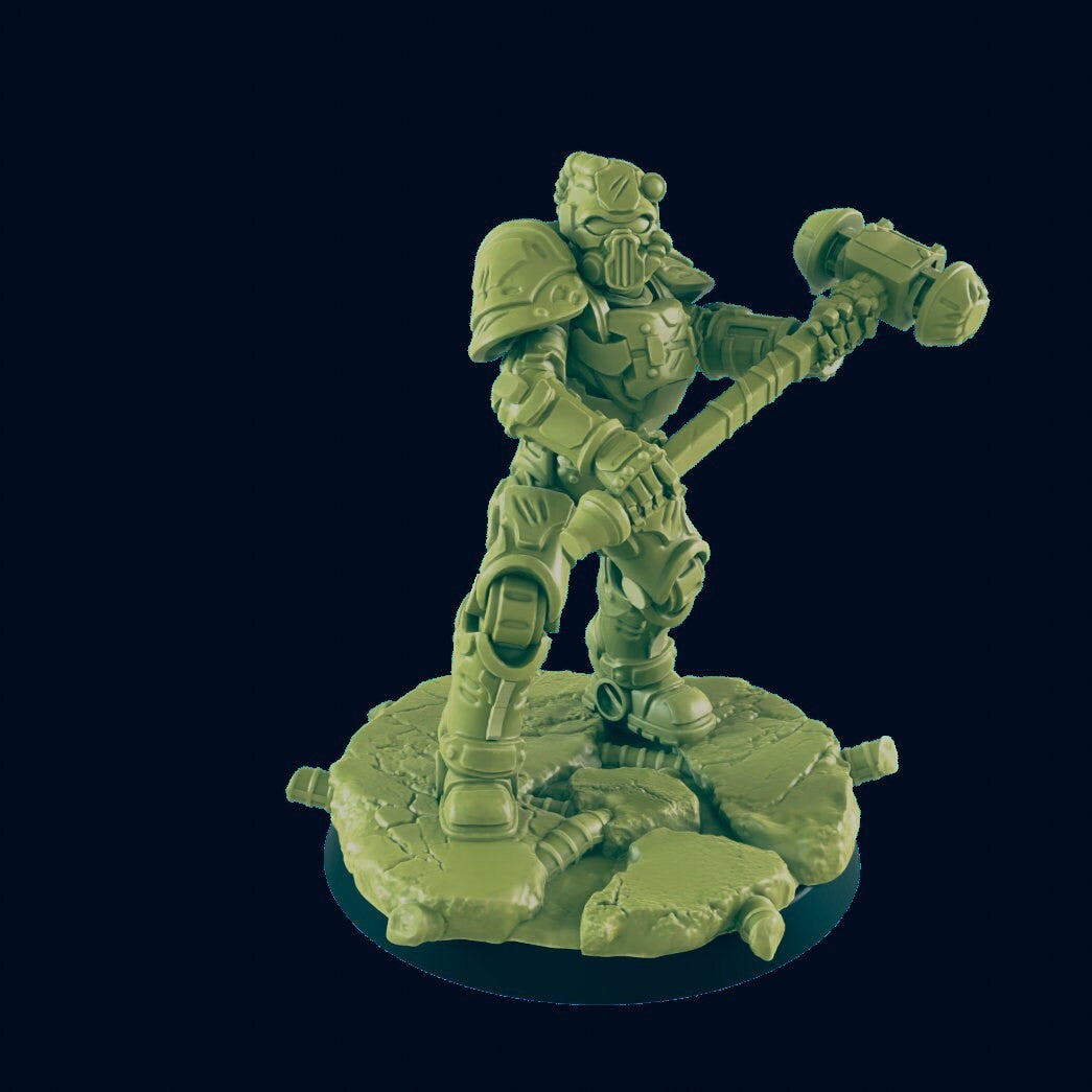 Power Armor A | 28mm - 100mm Scale Resin Mini |  | Zombicide | Badlands | Vaultz