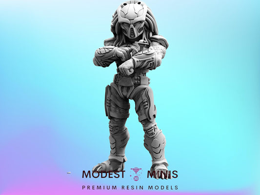 Pilot Skull Hunter - 32mm Scale Alien Miniature | RPG | Sci fi | Cyberpunk | Role Playing | DnD | Papsikel