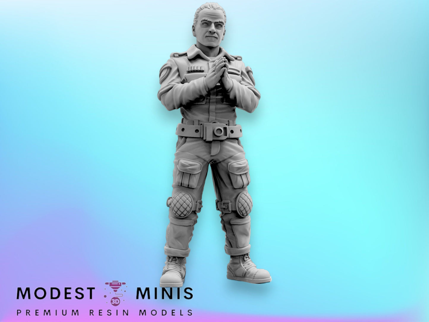 Space Crew Science Officer - 32mm Scale Alien Miniature | RPG | Sci fi | Cyberpunk | Role Playing | DnD | Papsikel