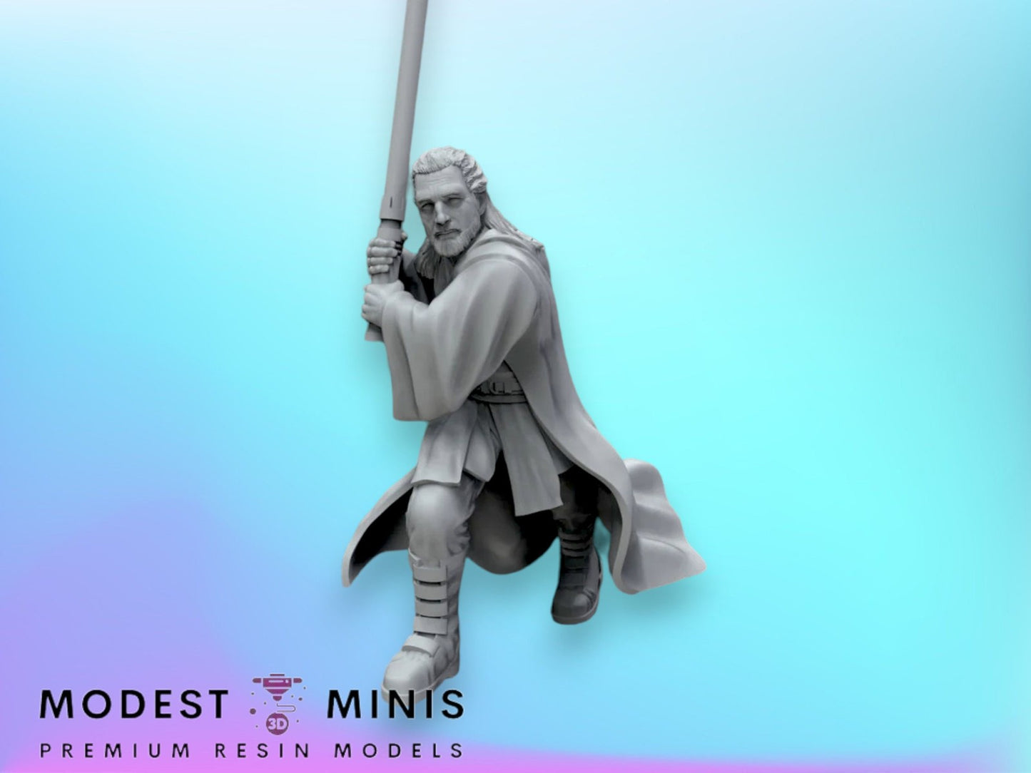 Mystical Grey Warrior - 28mm - 40mm Scale | Star Wars Legion Mini