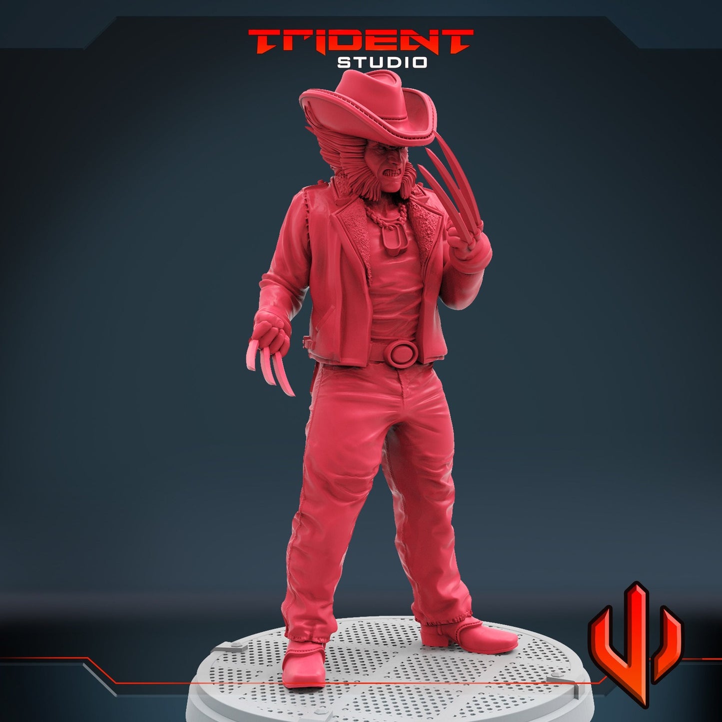 Cowboy Berserker - 40mm  Miniature | Crisis Protocol Proxy | Trident