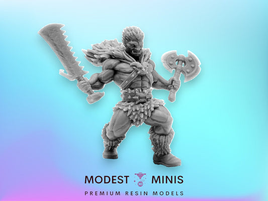 Ikari Barbarian Warrior - 32mm Scale DnD Miniature | Dungeons and Dragons | Age of Darkness - RN Estudio