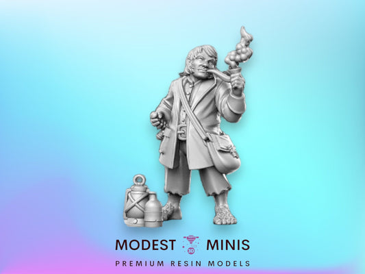 Hobbit Explorer Roscoe - 32mm Scale DnD Miniature | Dungeons and Dragons | JRPG Mini - RN Estudio