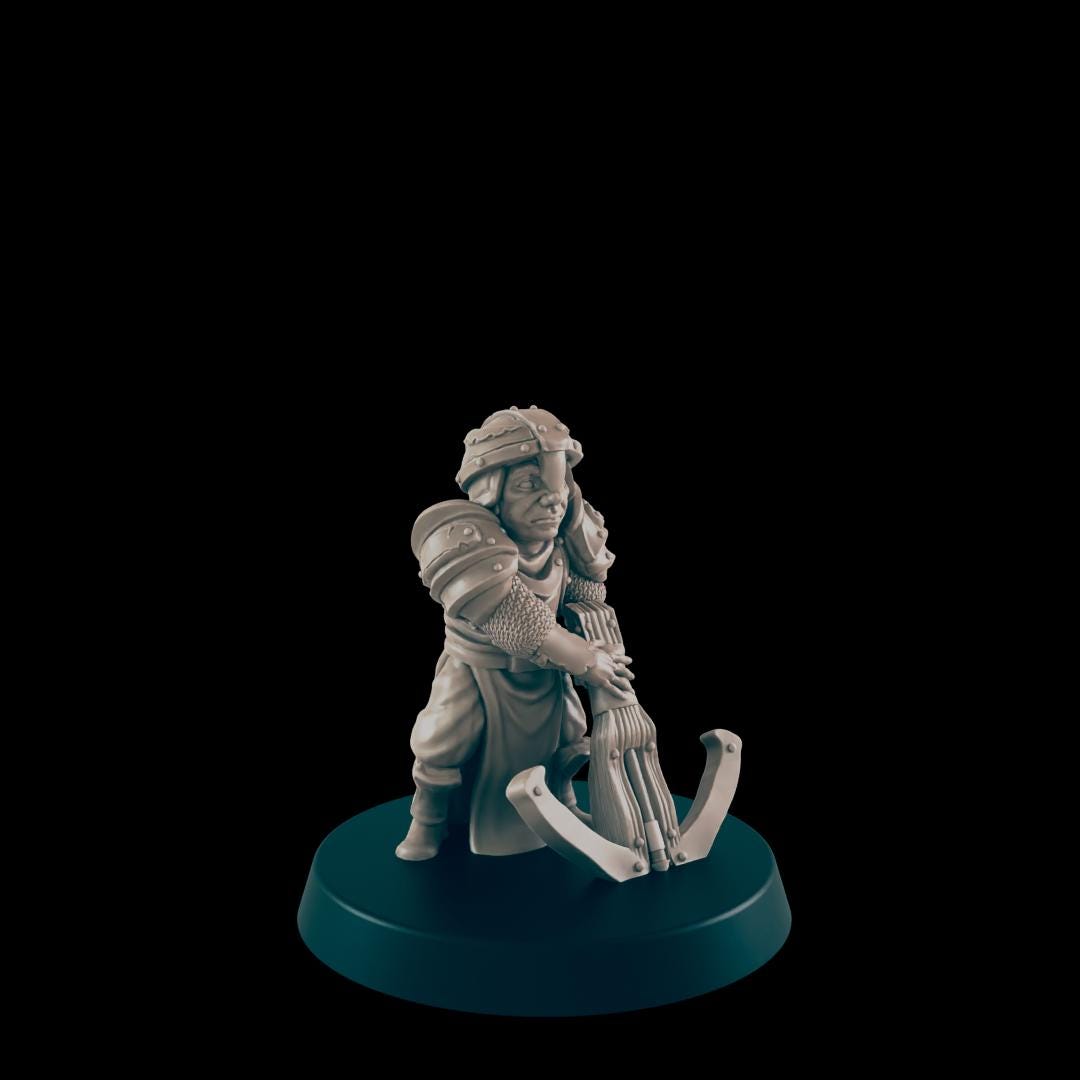 Multiracial Guards | 25mm - 100mm Scale | DnD | EC3D Fantasy Mini | Everyday Folk