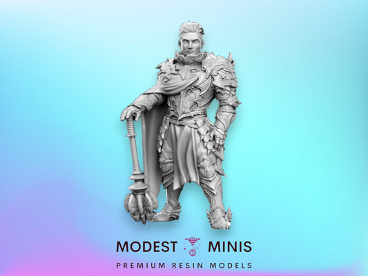 Uthoran Dragon Knight - 32mm Scale DnD Miniature | Dungeons and Dragons | JRPG Mini - RN Estudio