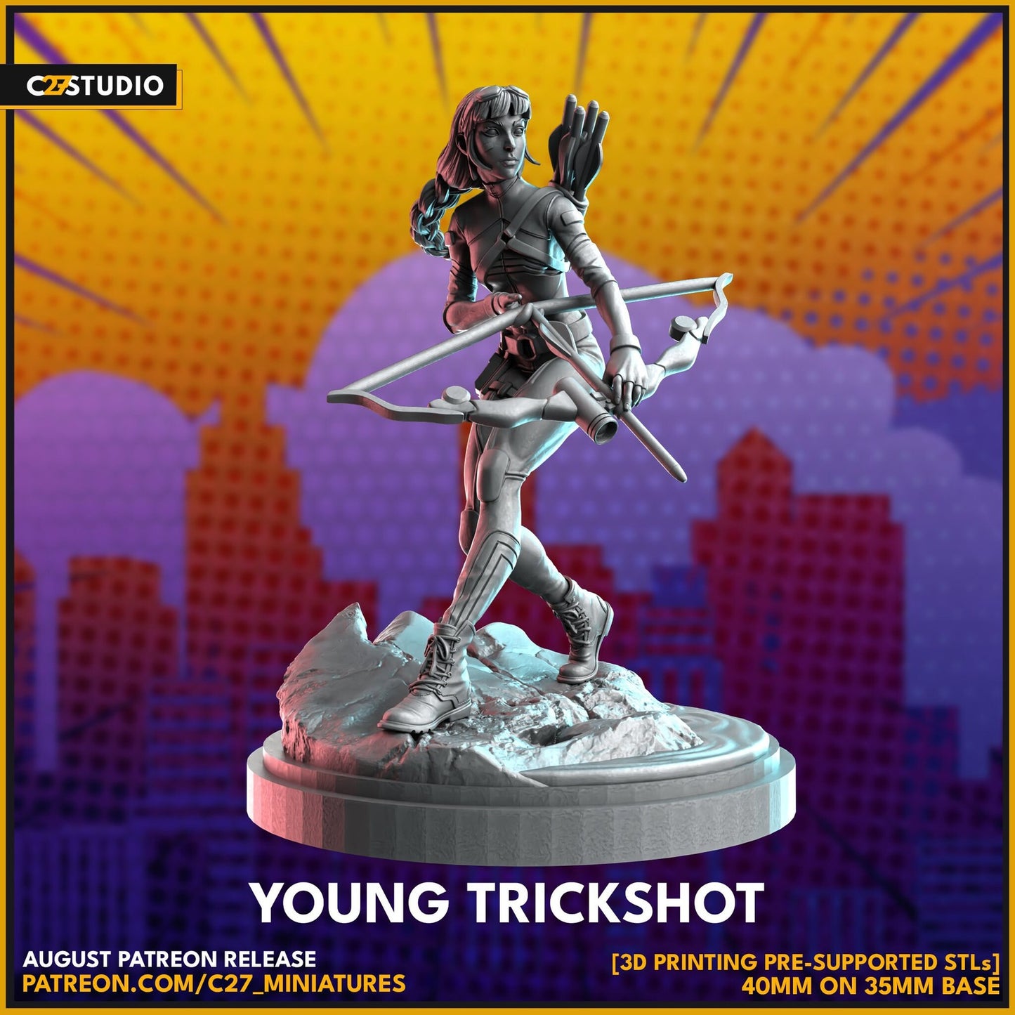 Young Trickshot - 32mm - 40mm Mini | Crisis Protocol Proxy | C27
