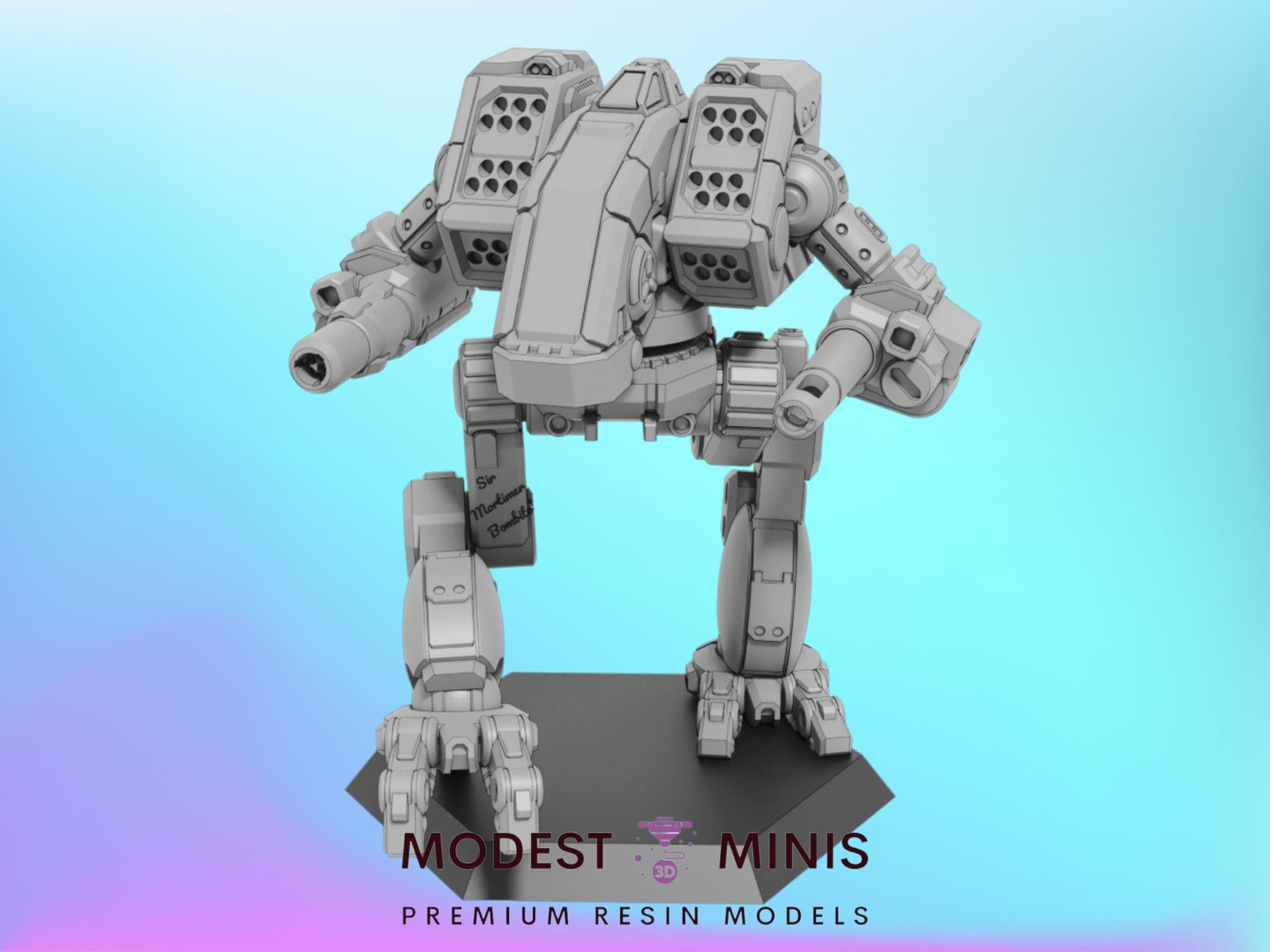 Modest Scale MDog A | 1:265 | 6mm Battletech Scale | Mecha | Sir Mortimer – Modest ...