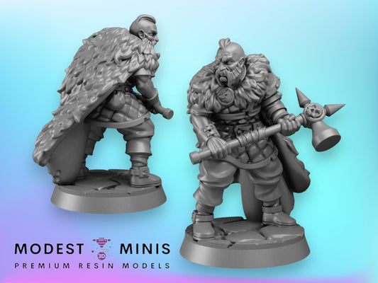 Hammer Warrior | 28mm - 75mm Scale DnD Frostgrave Fantasy Mini | Vae Victis