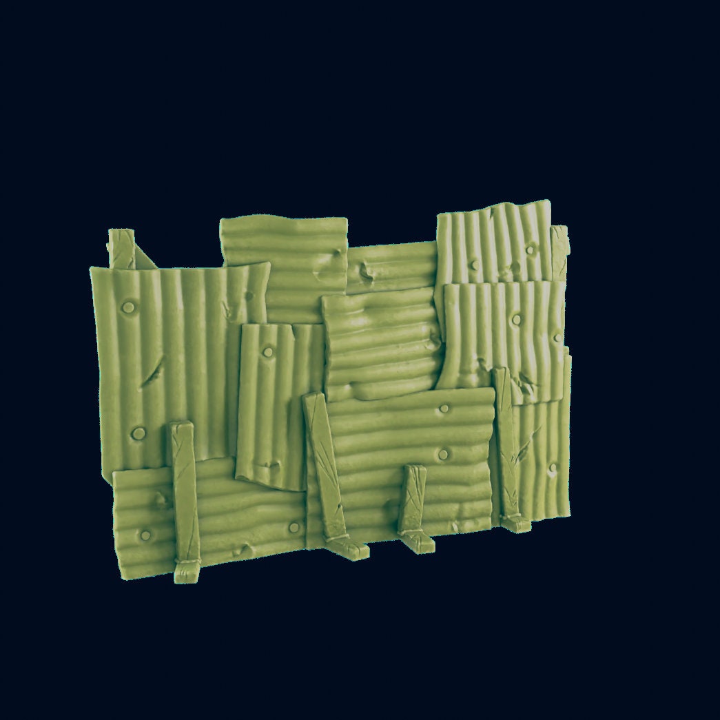 6pc Makeshift Fence Barricade | 28mm - 54mm Scale | Survivor Terrain | Fantasy Scatter | Sci Fi Terrain | EC3D Badlands