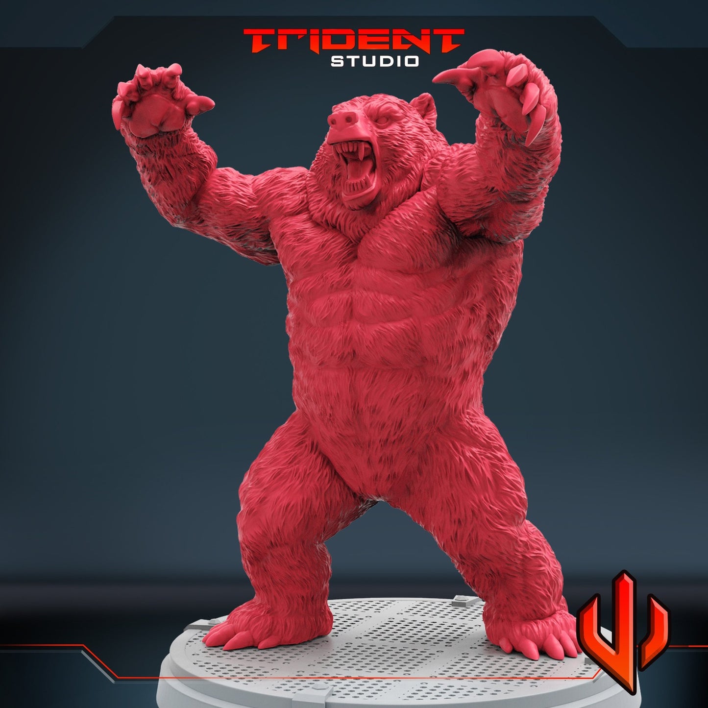 Bear Brawler - Ursa 40mm  Miniature | Crisis Protocol Proxy | Trident