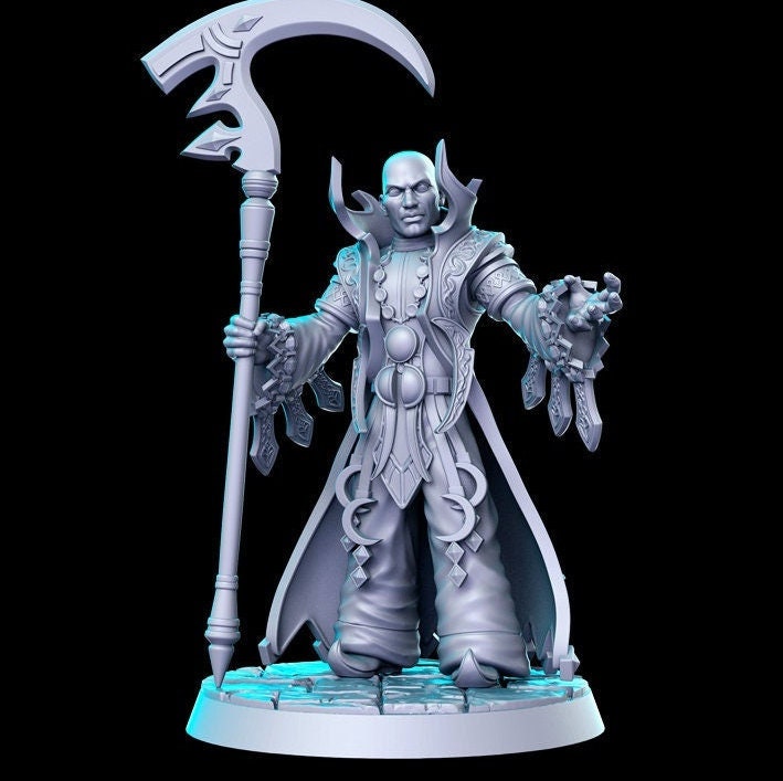 Death Scythe Soul Fighter - 32mm Scale DnD Miniature | Dungeons and Dragons | JRPG Mini - RN Estudio