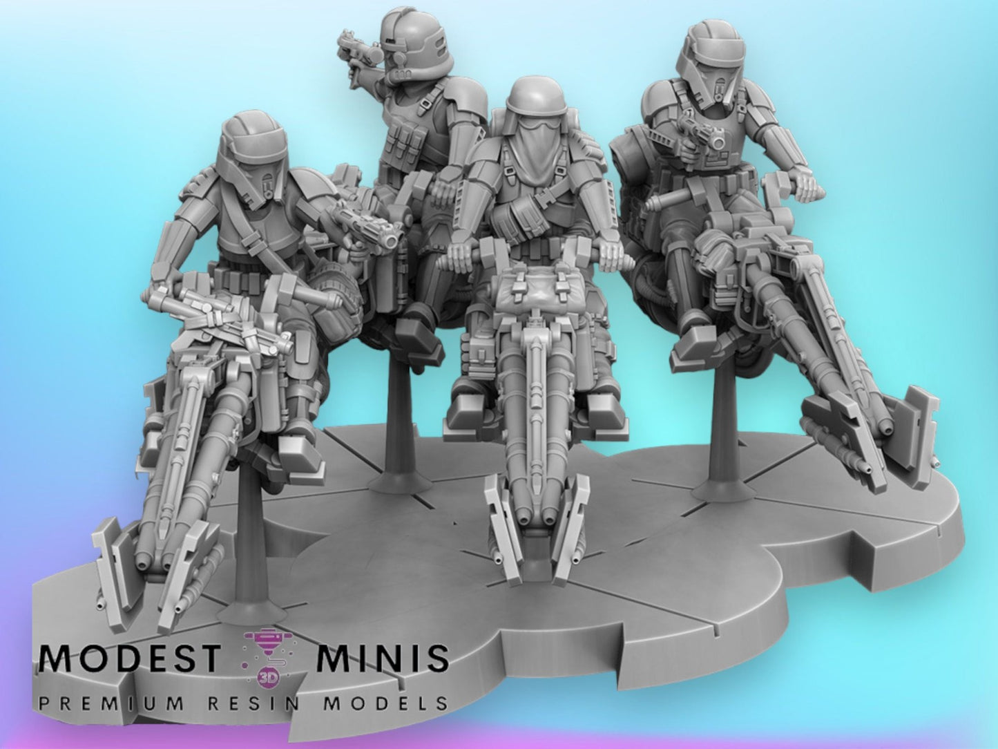 Remnant Speeder Bikes Set - 28mm - 40mm Scale | Jandro | Star Wars Legion Mini