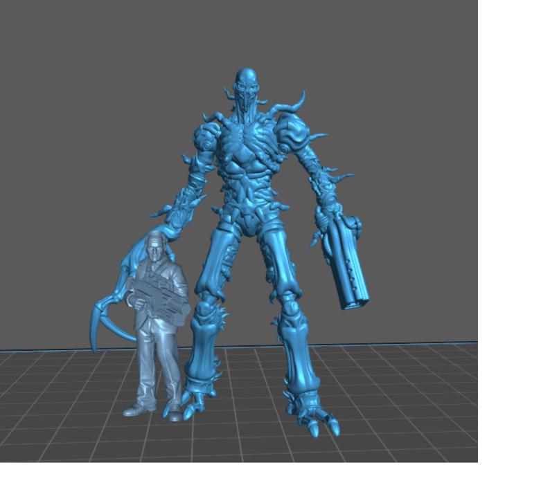 Silicon Cyborg Creature Blon - 28mm 32mm 40mm Scale Cyberpunk Miniature  | Papsikels