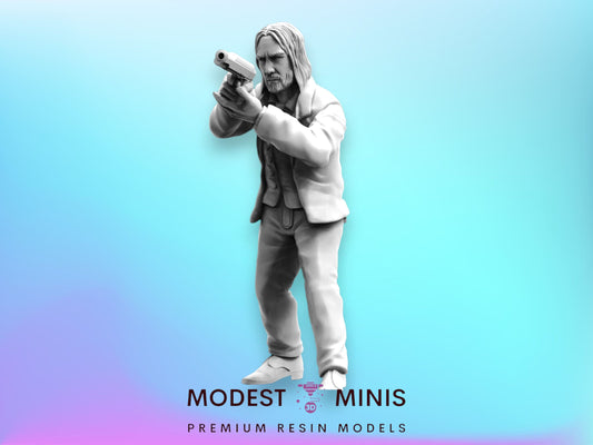 Gunslinger Codename John Winter - 32mm Scale Alien Miniature  | Cyberpunk | Papsikels