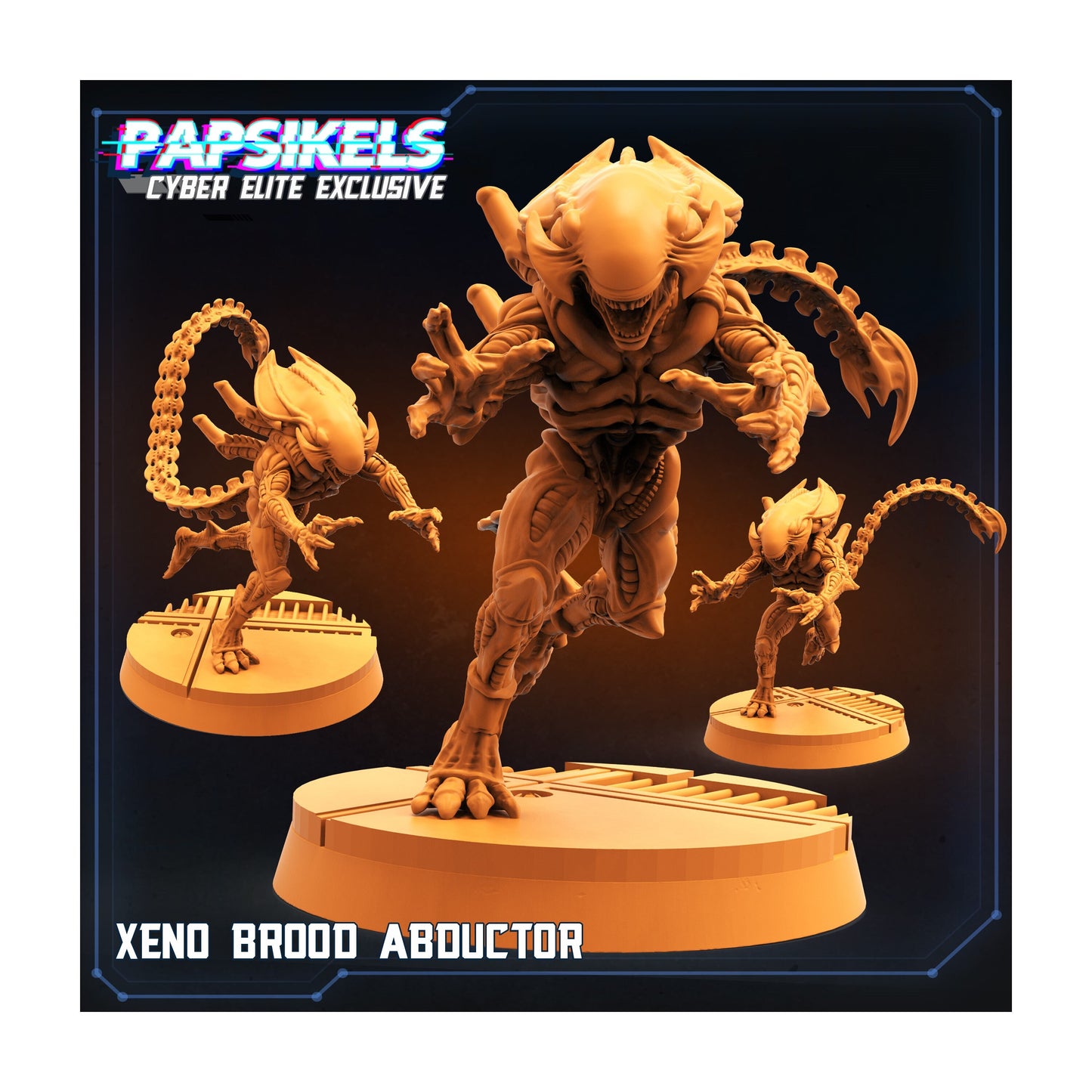Xeno Brood Abductor - 32mm Scale Miniature | RPG | Sci fi | Cyberpunk | Role Playing | DnD | Papsikel