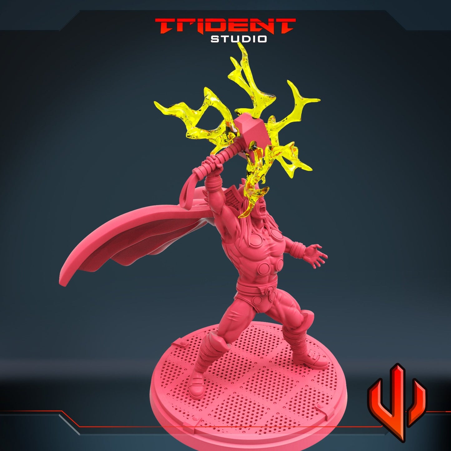 Classic God of Thunder A - 40mm  Miniature | Crisis Protocol Proxy | Trident