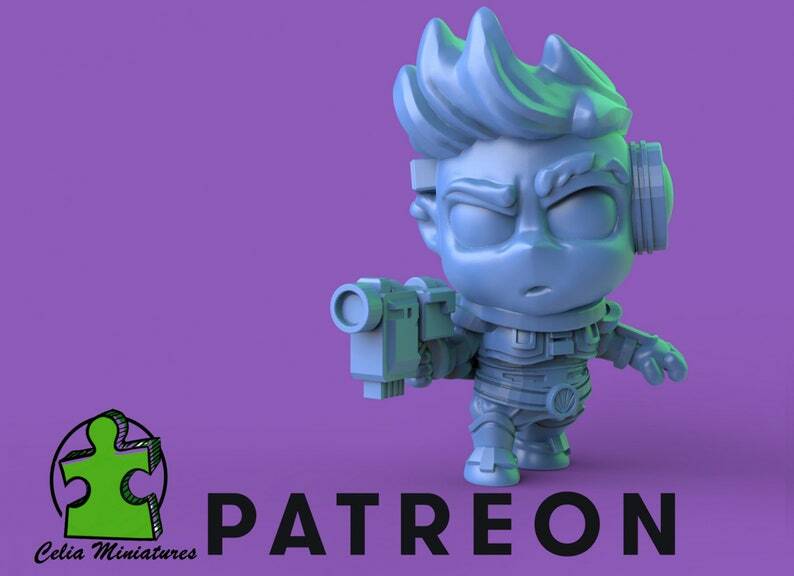 Chibi Nick Space Dude - 28mm - 54mm Scale