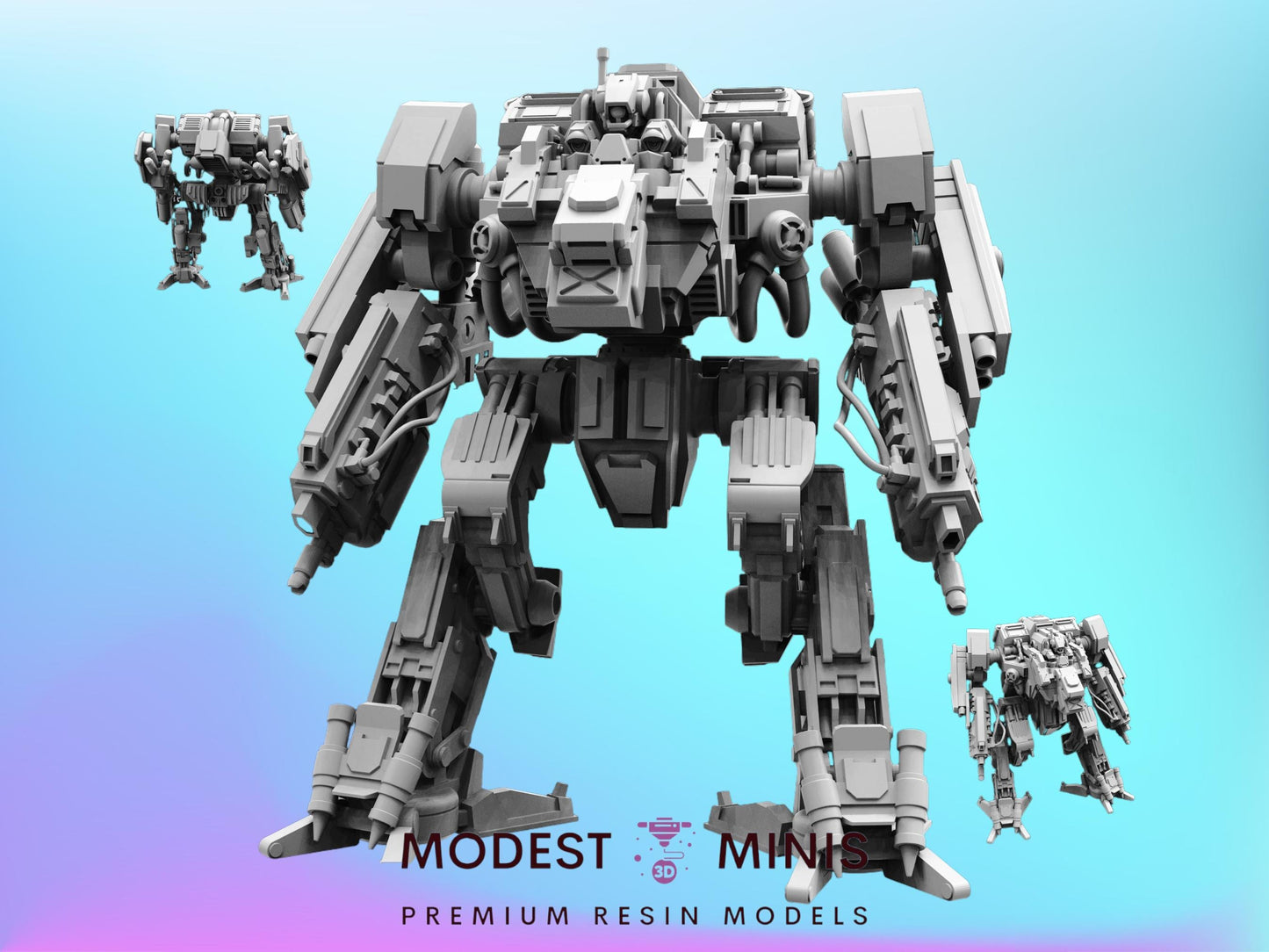 Superior Mech Avenger MK45 - Resin 3D Print Alien Miniature | RPG | Sci fi | Cyberpunk | Role Playing | DnD | Papsikel