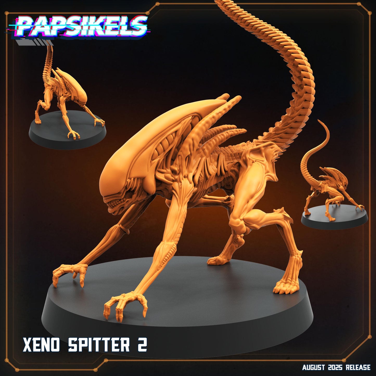 Xeno Spitter - 28mm 32mm Scale Alien Miniature | RPG | Sci fi | Cyberpunk | Role Playing | DnD | Papsikel