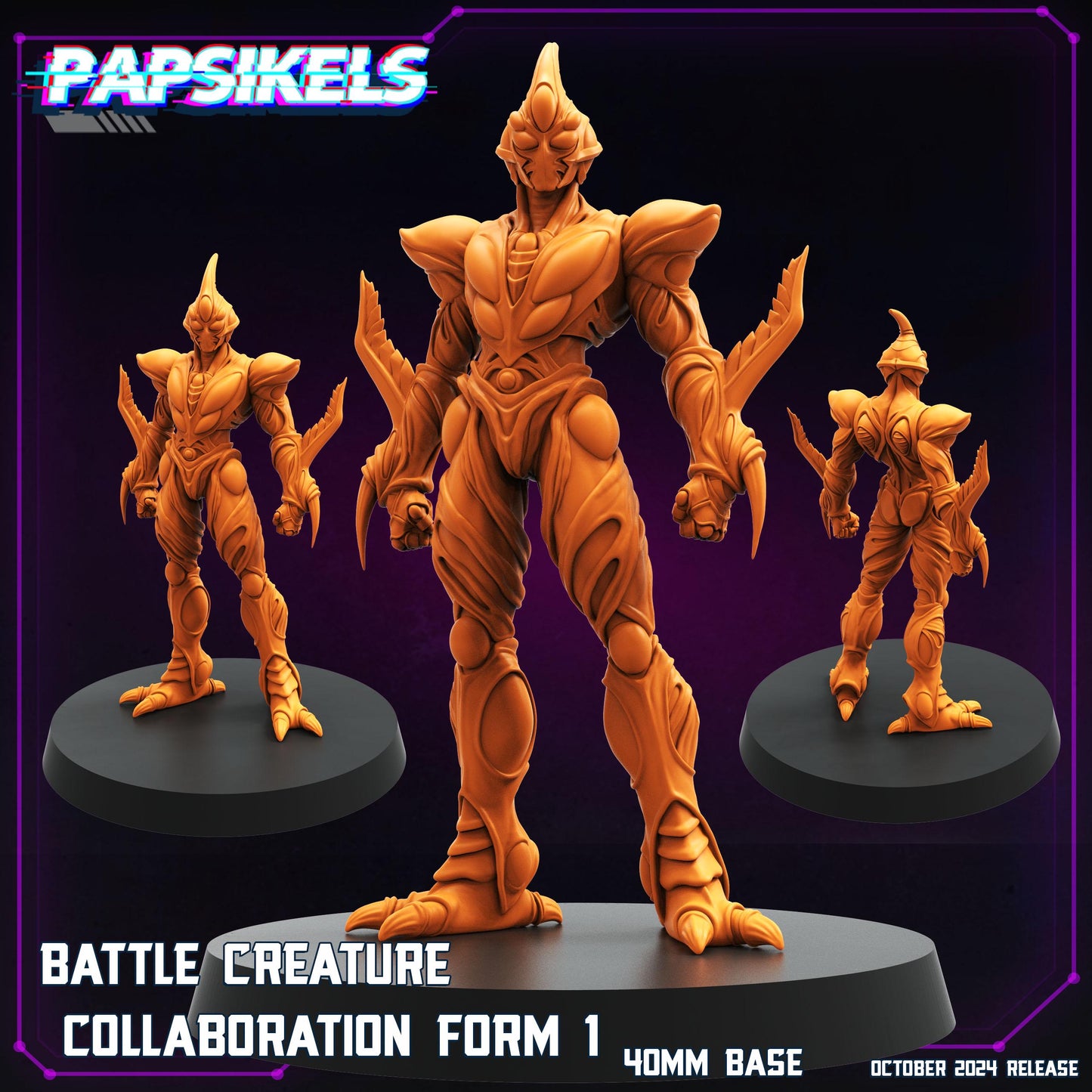 Battle Creature Collaboration Form - 32mm Scale Cyberpunk Mini  | Papsikels