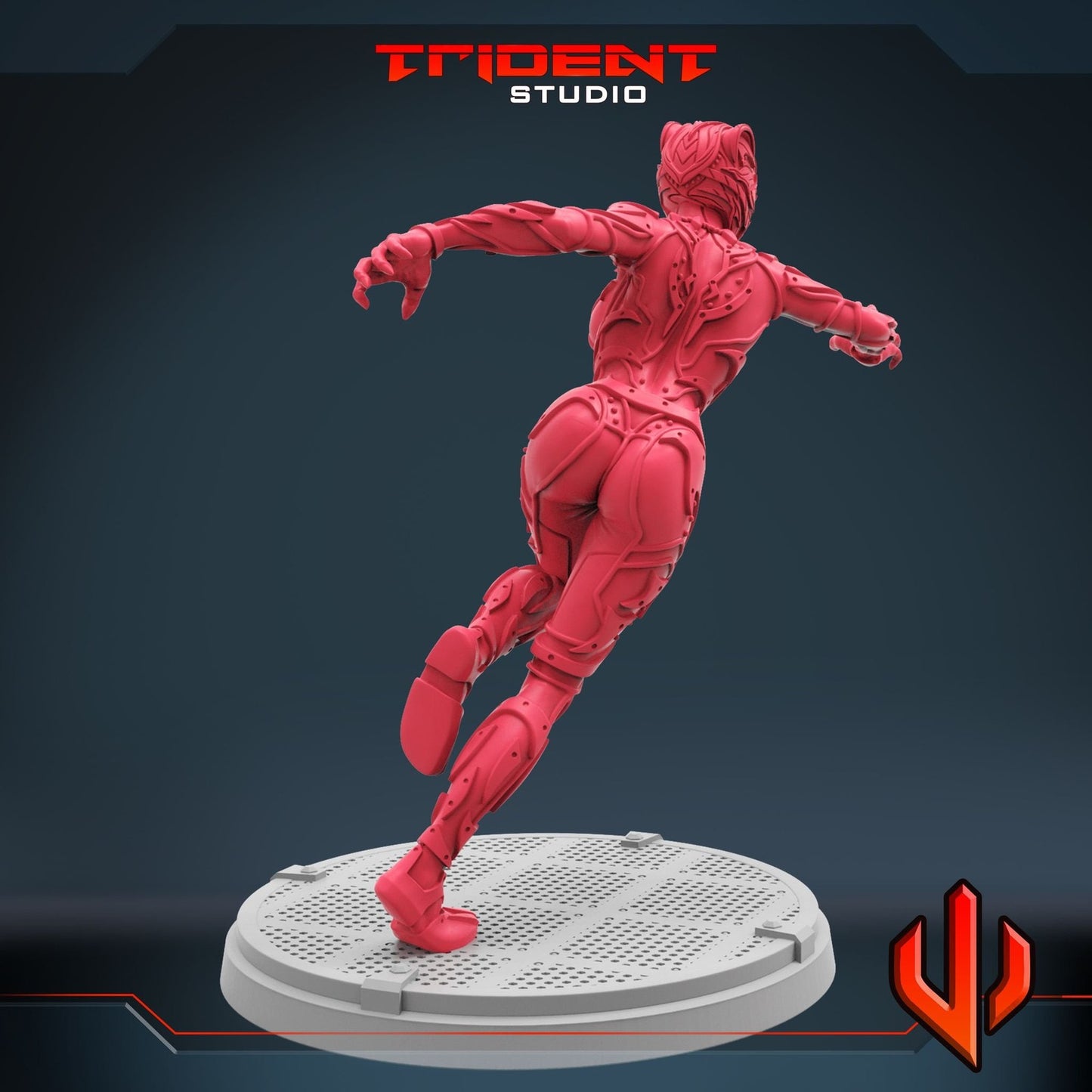 Little Panther A - Black Panther 40mm  Miniature | Crisis Protocol Proxy | Trident