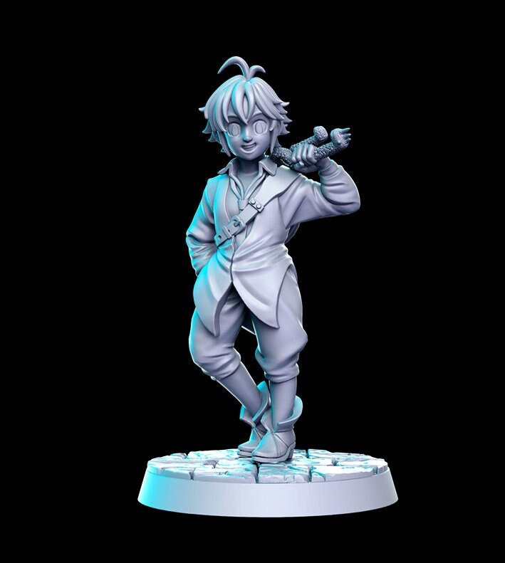 Melody Anime Kid - 28mm 32mm Scale DnD Miniature | Dungeons and Dragons | RN Estudio