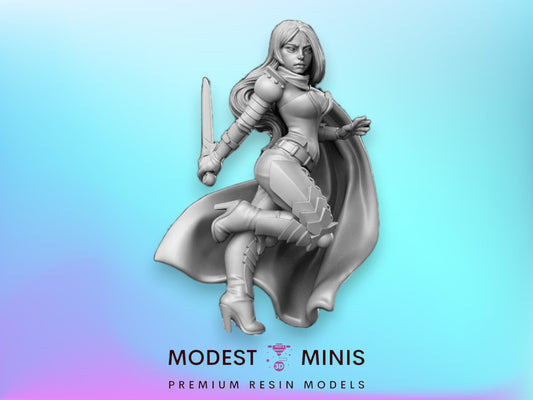 Delia the Swift Female Assassin - 32mm Scale DnD Miniature | Dungeons and Dragons | JRPG Mini - RN Estudio