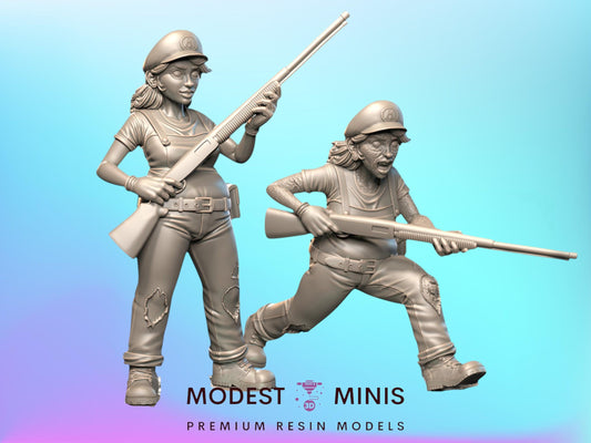 Pipeslayer Survivor and Zombie - 28mm 30mm 32mm - Wasteland | Zombicide | Walking Dead | Zombie Con