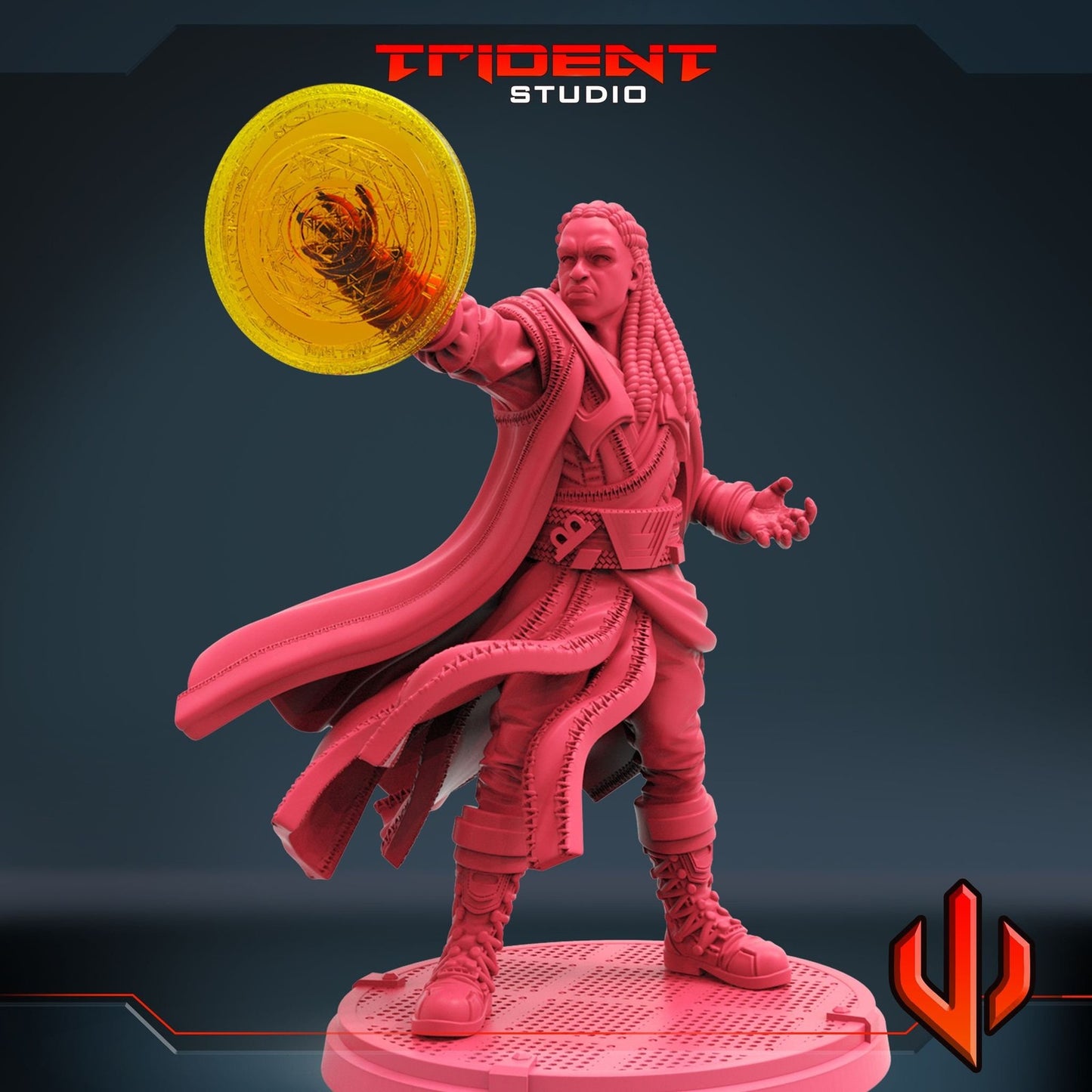 Mystic Karl A - 40mm  Miniature | Crisis Protocol Proxy | Trident