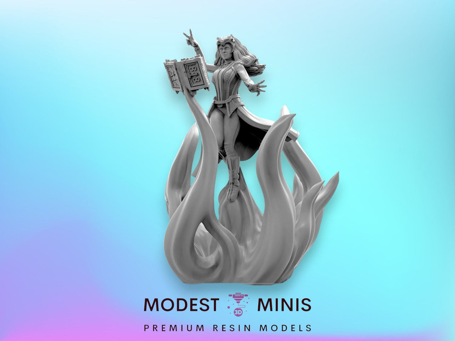 Crimson Caster A - 40mm  Miniature | Crisis Protocol Proxy | Trident