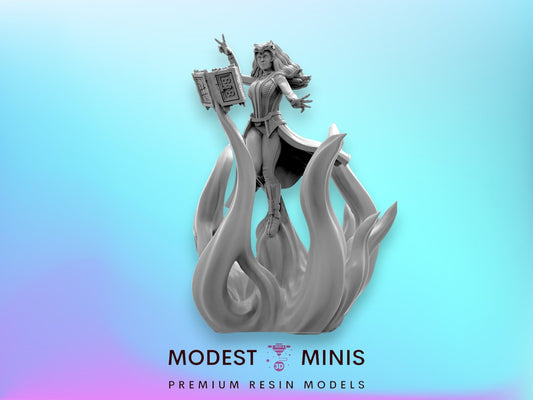 Crimson Caster A - 40mm  Miniature | Crisis Protocol Proxy | Trident