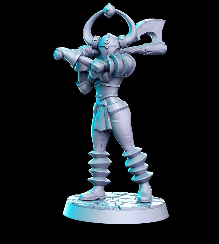 Heroine Quest Chaos Female 1 - 28mm 32mm Scale DnD Miniature | Dungeons and Dragons | RN Estudio