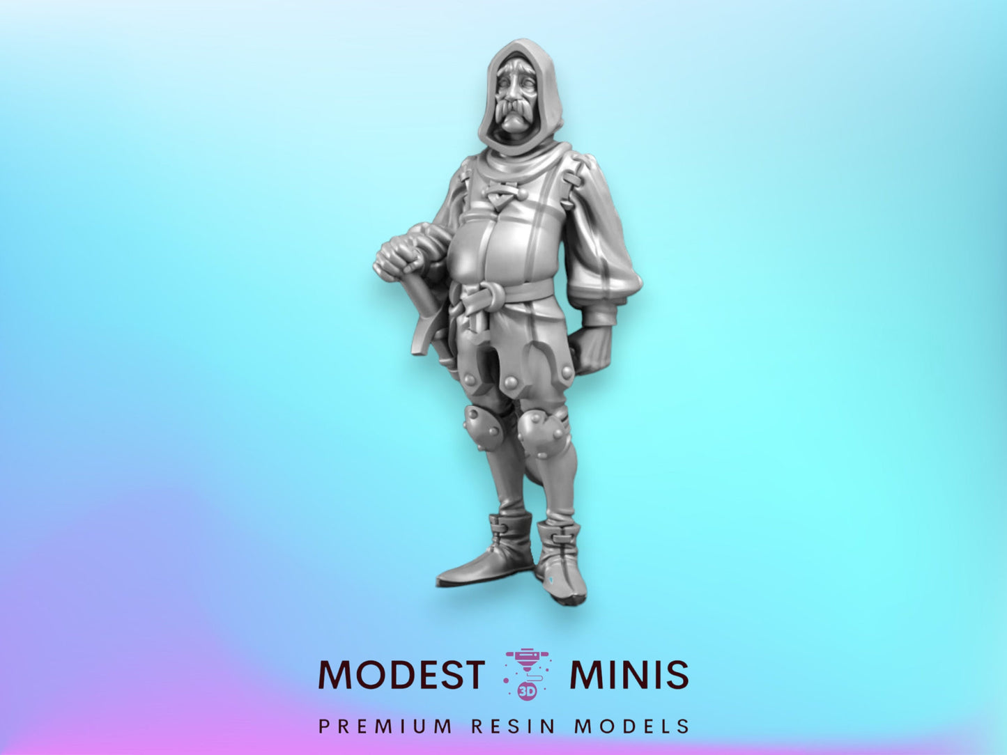 Tired Guard | 28mm - 75mm Scale DnD Frostgrave Fantasy Mini | Vae Victis