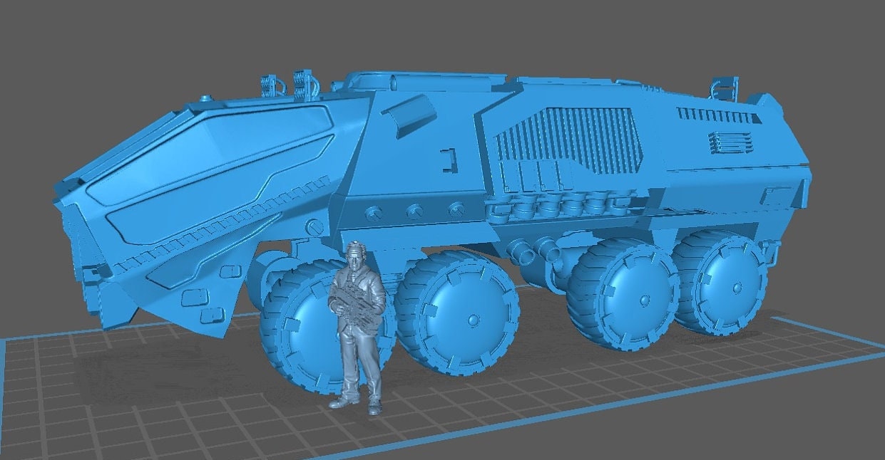 MCV-5 Colonial Combat Explorer - 32mm Scale Alien Miniature | RPG | Sci fi | Cyberpunk | Role Playing | DnD | Papsikel