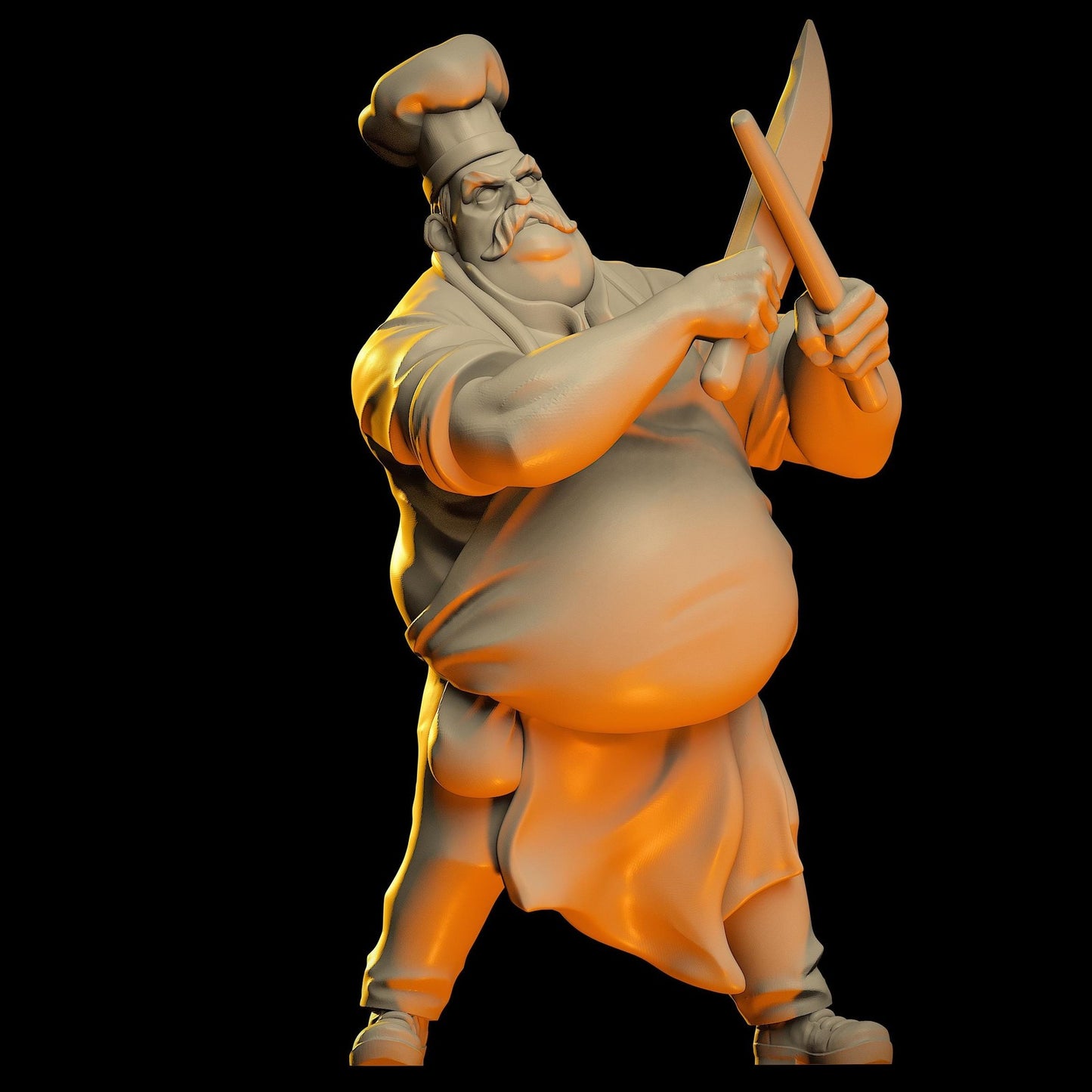 8pc Zombie Kitchen Crew Set | 28mm - 100mm Scale Resin Mini | Zombicide | Vaultz