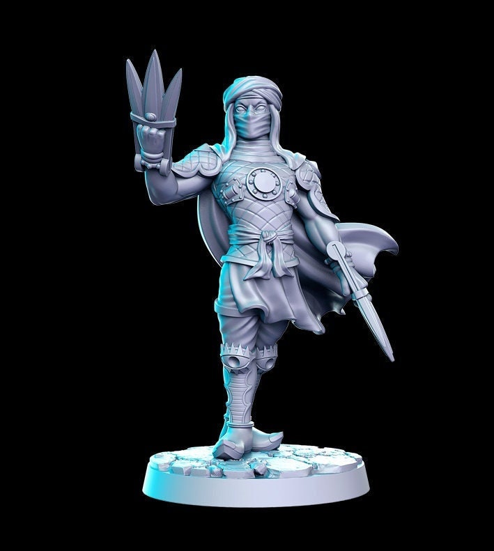 Zhalasar Mercenary - 32mm Scale DnD Miniature | Dungeons and Dragons | JRPG Mini - RN Estudio